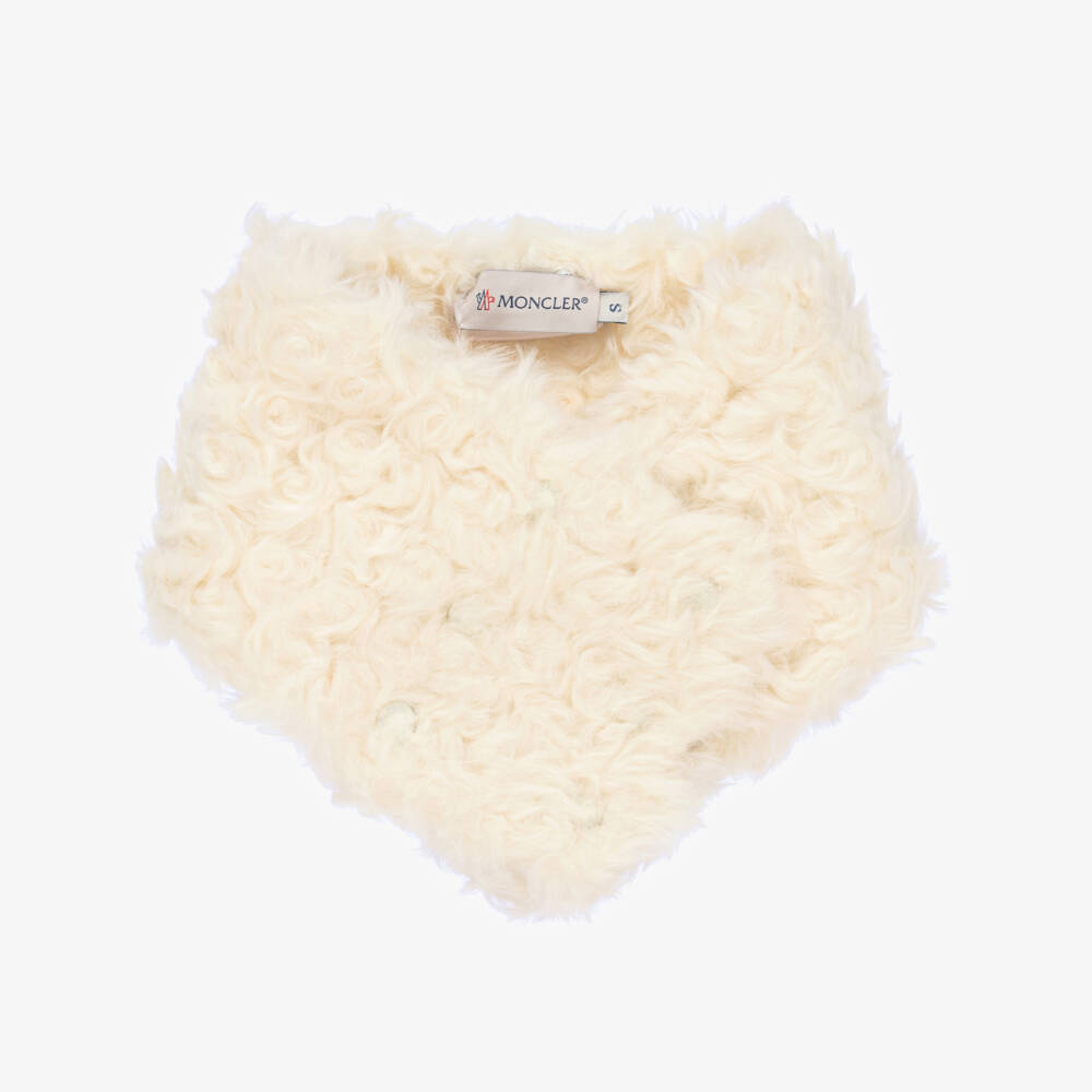 Moncler Enfant-Girls Soft Ivory Faux Fur Snood | Childrensalon Outlet