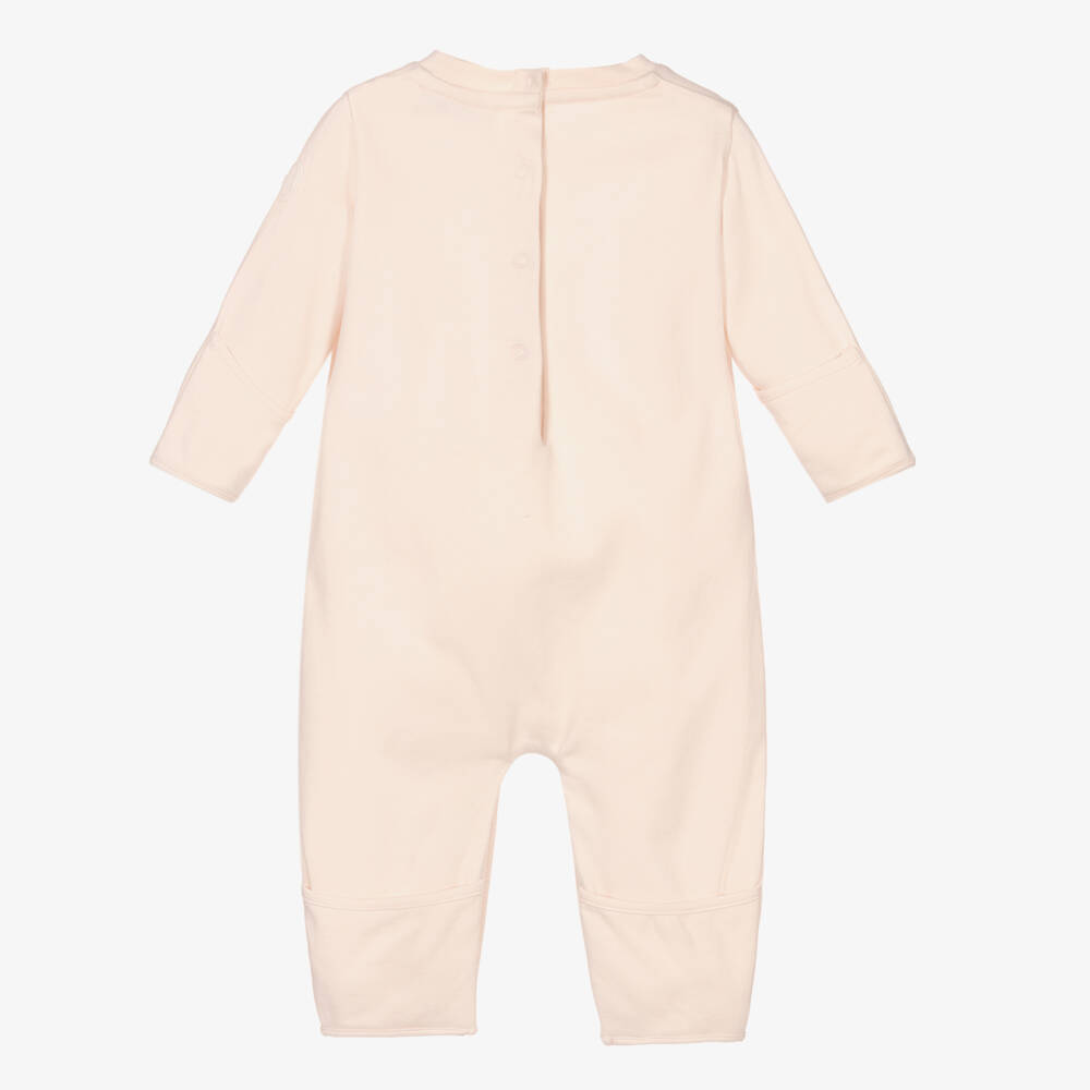 Moncler Enfant-Girls Soft Pink Cotton Babysuit | Childrensalon Outlet