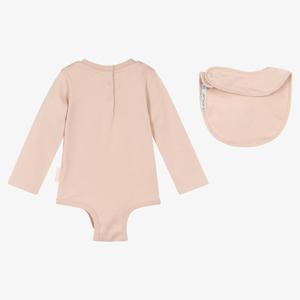 Moncler Enfant-طقم بدي قطن ناعم وردي للبنات | Childrensalon Outlet