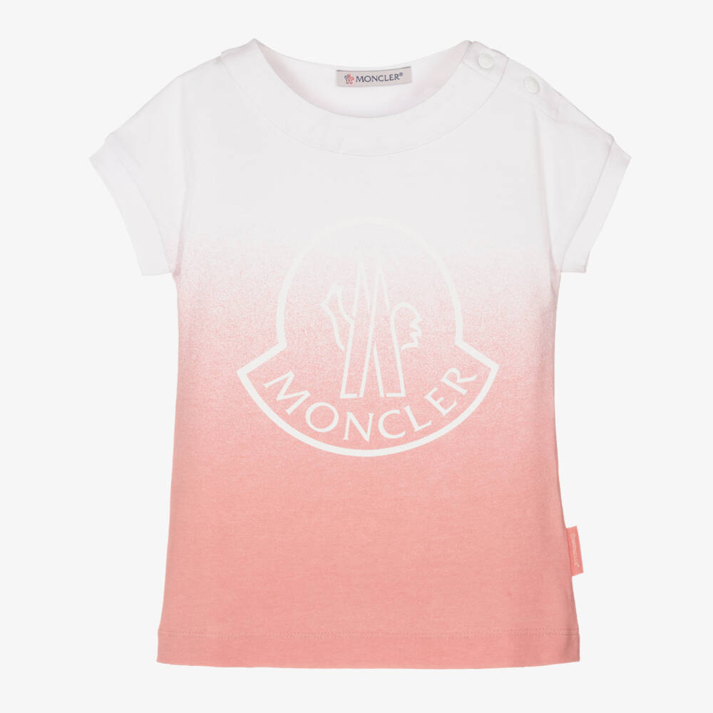 Moncler Enfant-Girls Soft Pink Cotton Dress | Childrensalon Outlet