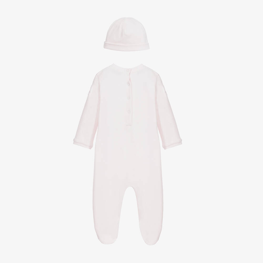 Moncler Enfant-Мягкий розовый хлопковый комплект для девочек | Childrensalon Outlet
