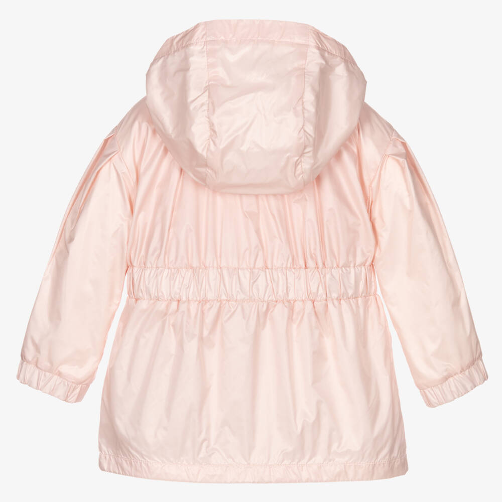 Moncler Enfant-Girls Soft Pink Hooded Jacket | Childrensalon Outlet