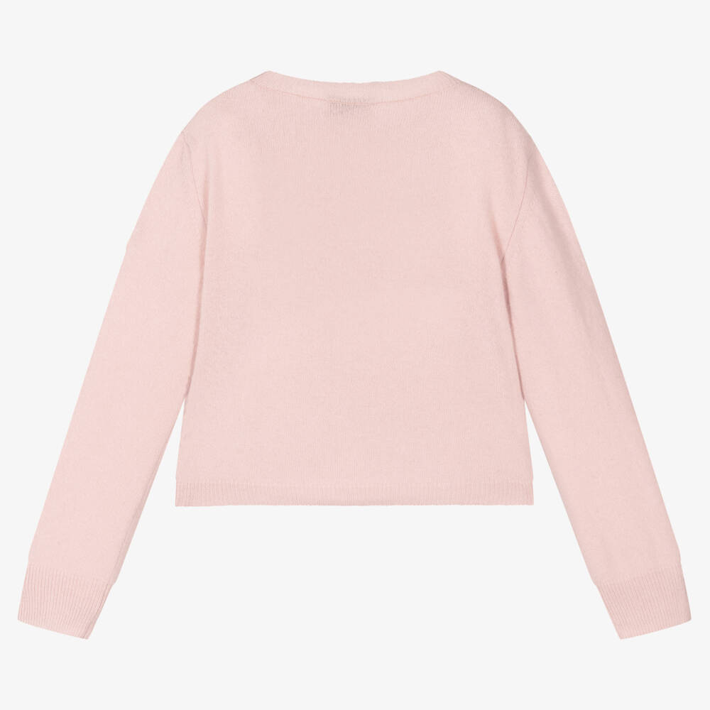Moncler Enfant-Мягкий розовый свитер с блестками для девочек | Childrensalon Outlet