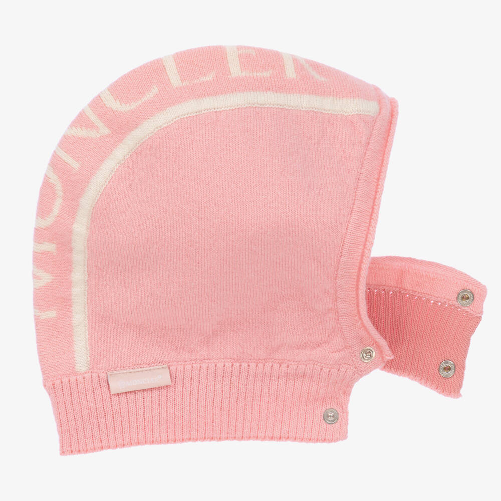 Moncler Enfant-Girls Soft Pink Wool Balaclava | Childrensalon Outlet