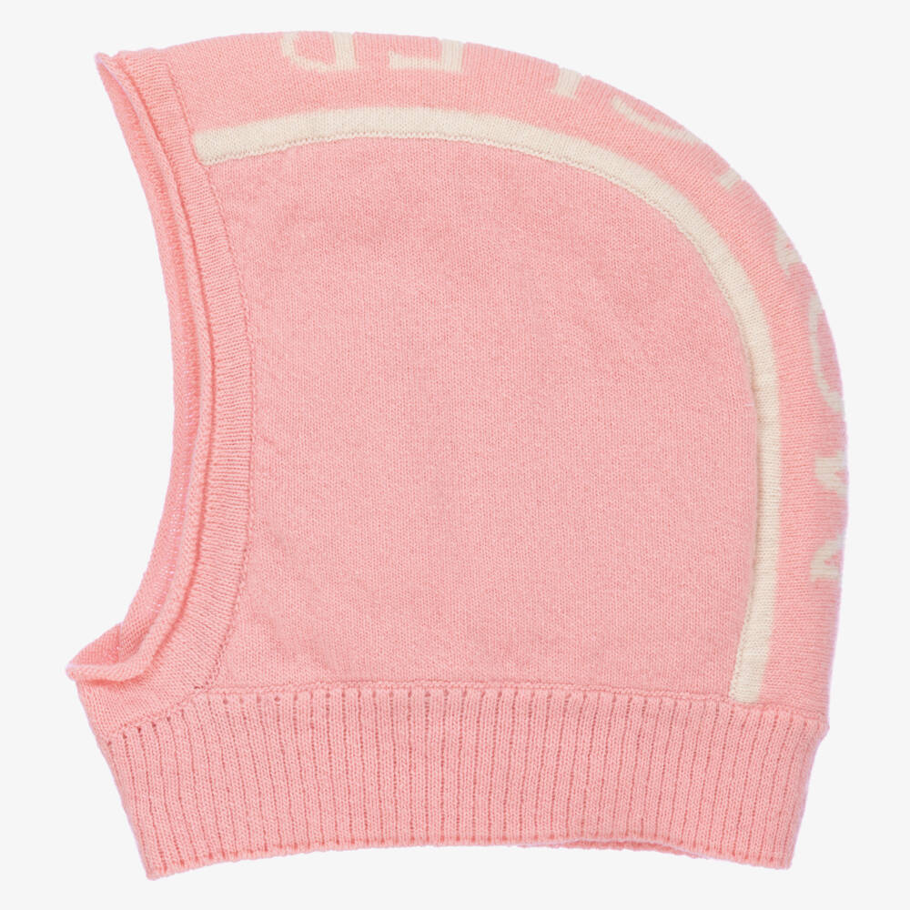 Moncler Enfant-Girls Soft Pink Wool Balaclava | Childrensalon Outlet