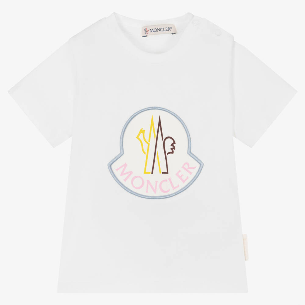 Moncler Enfant-Girls Soft White Jersey Tee | Childrensalon Outlet