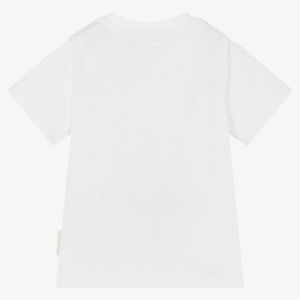 Moncler Enfant-Girls Soft White Jersey Tee | Childrensalon Outlet