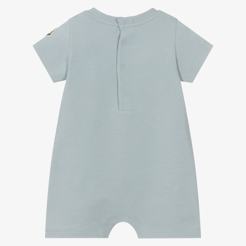 Moncler Enfant-Grey Cotton Bear Logo Baby Shortie | Childrensalon Outlet