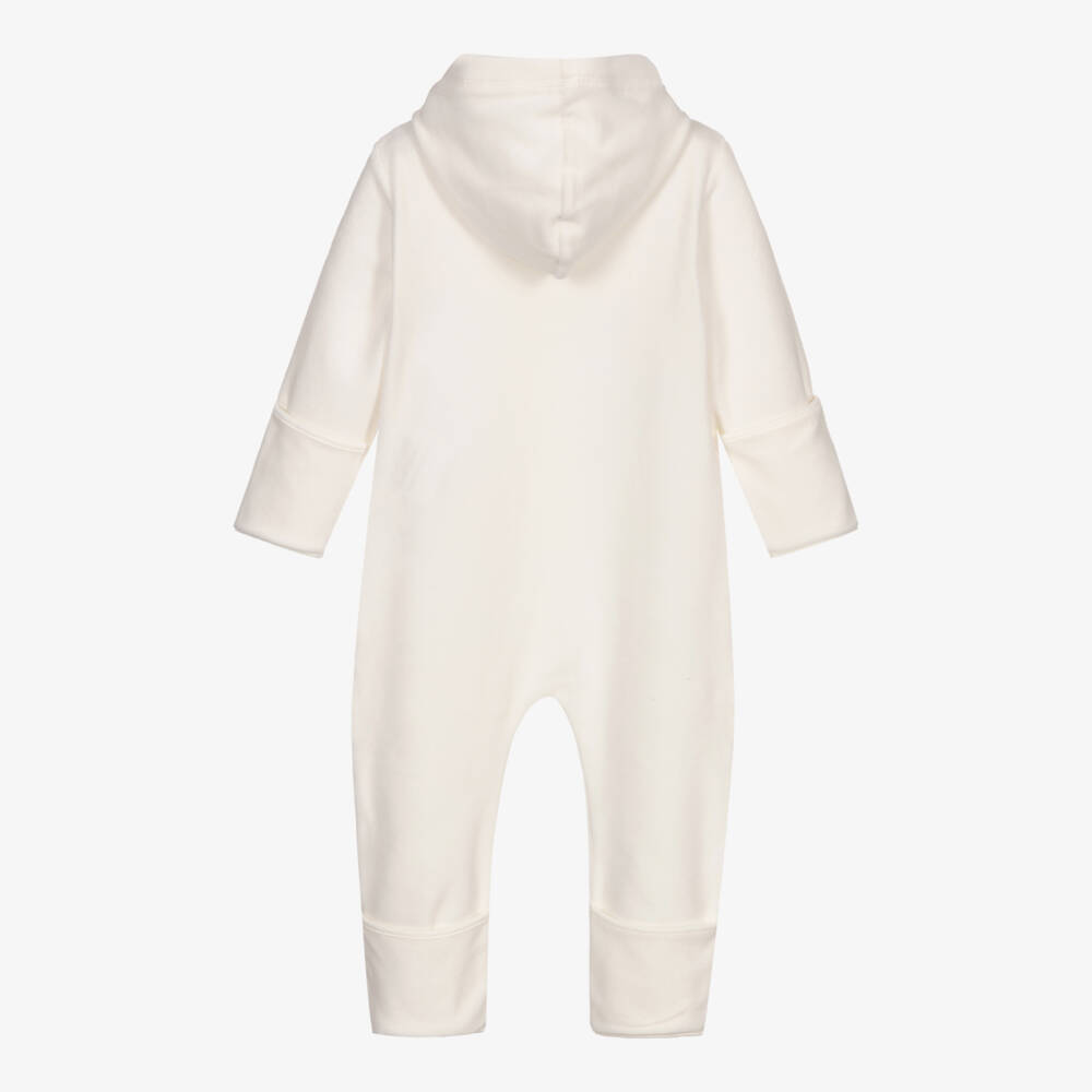 Moncler Enfant-Ivory Fleece Boys Pramsuit Delight | Childrensalon Outlet