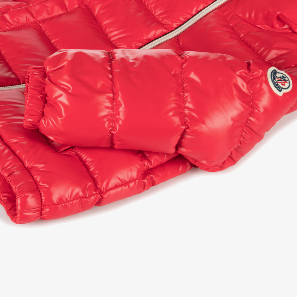 Moncler Enfant-معطف منفوخ دافئ أحمر للأطفال | Childrensalon Outlet