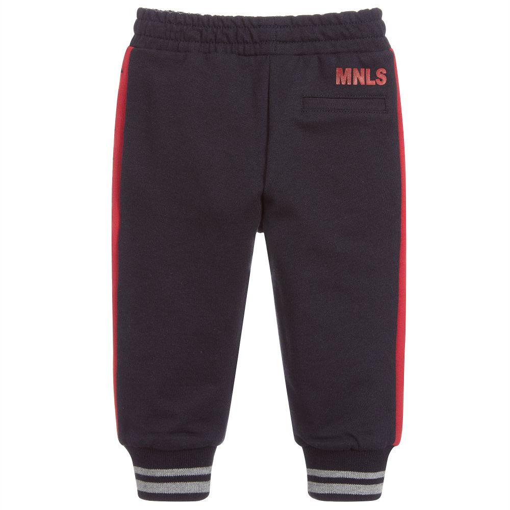 Monnalisa-Синие спортивные брюки из хлопка для малышей | Childrensalon Outlet