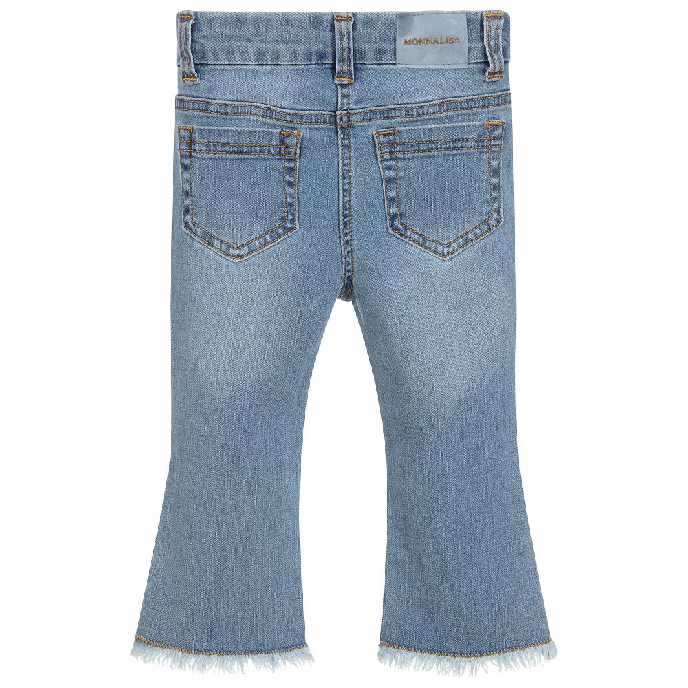 Monnalisa Bebé Baby Girls Blue Denim Jeans Childrensalon Outlet