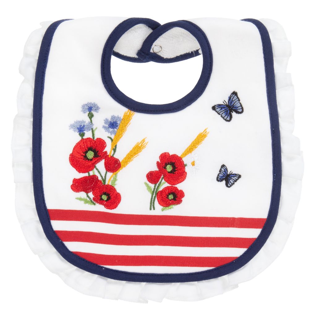 Monnalisa Bebé - Baby Girls Cotton Bib | Childrensalon