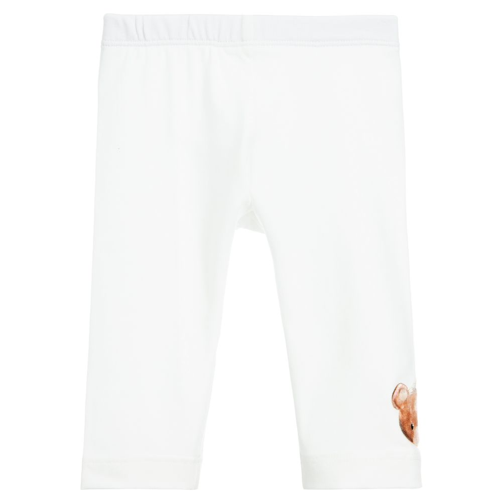 Monnalisa - Baby Girls Ivory Leggings | Childrensalon