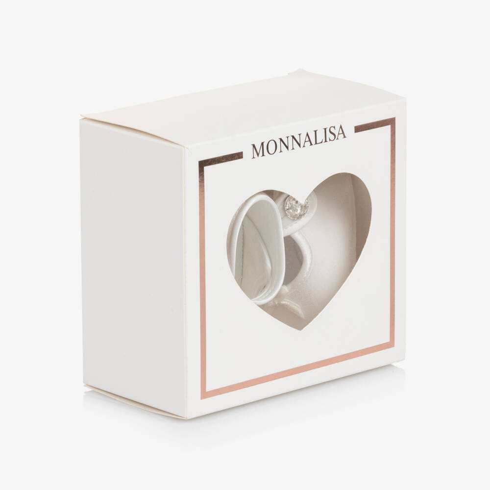 Monnalisa-Кремовые бархатные первые туфли для девочек | Childrensalon Outlet