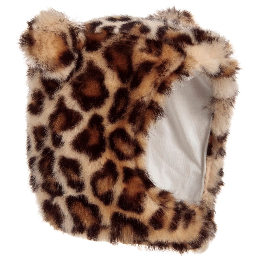 Monnalisa - Baby Girls Leopard Faux Fur Hat | Childrensalon