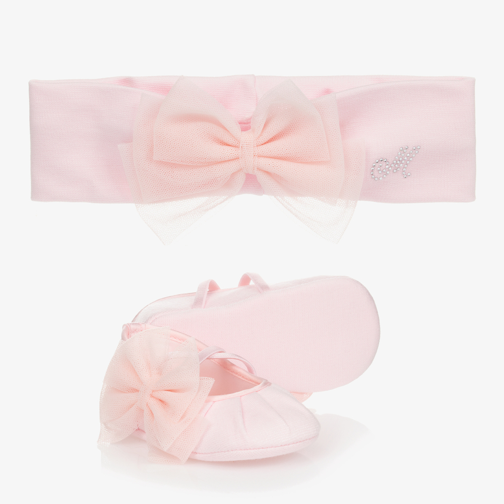 Monnalisa - Baby Girls Pink Ballerina Set | Childrensalon