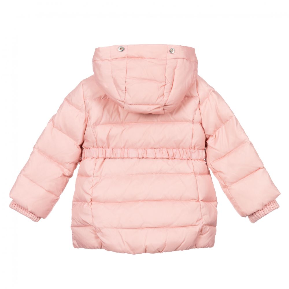Monnalisa - Baby Girls Pink Puffer Coat | Childrensalon Outlet