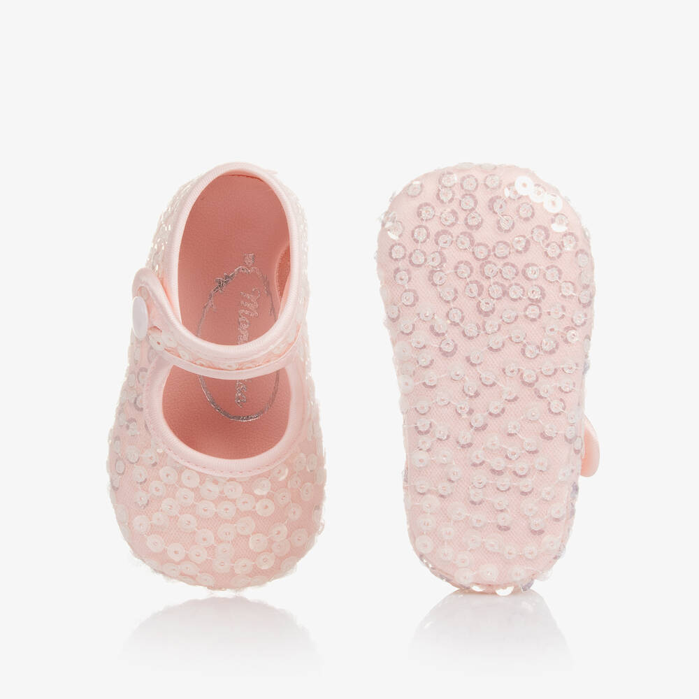 موناليزا-حذاء ساتان وتول لون زهري لمرحلة قبل المشي | Childrensalon Outlet