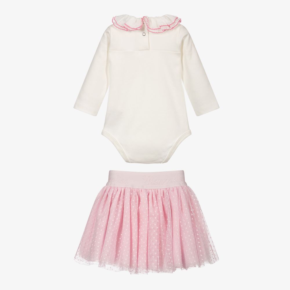 Monnalisa-Baby Girls Pink Skirt Set | Childrensalon Outlet