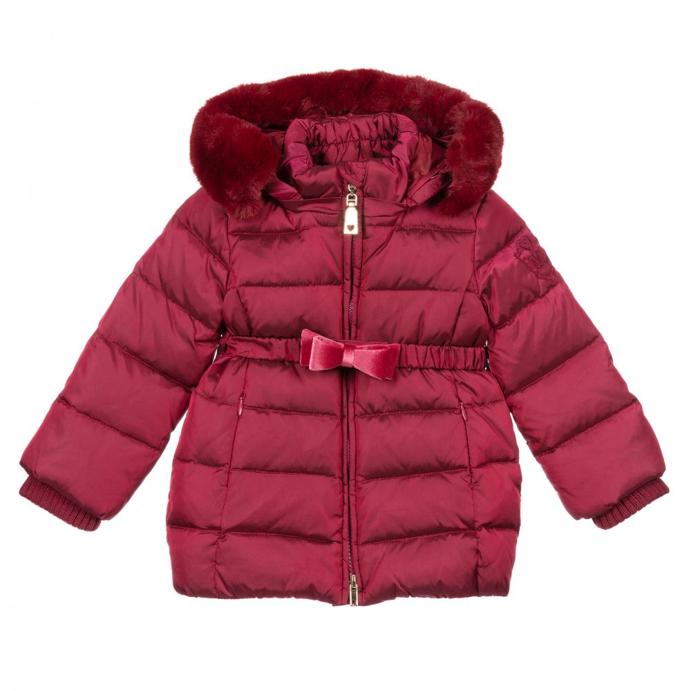 Baby Girls Red Puffer Coat