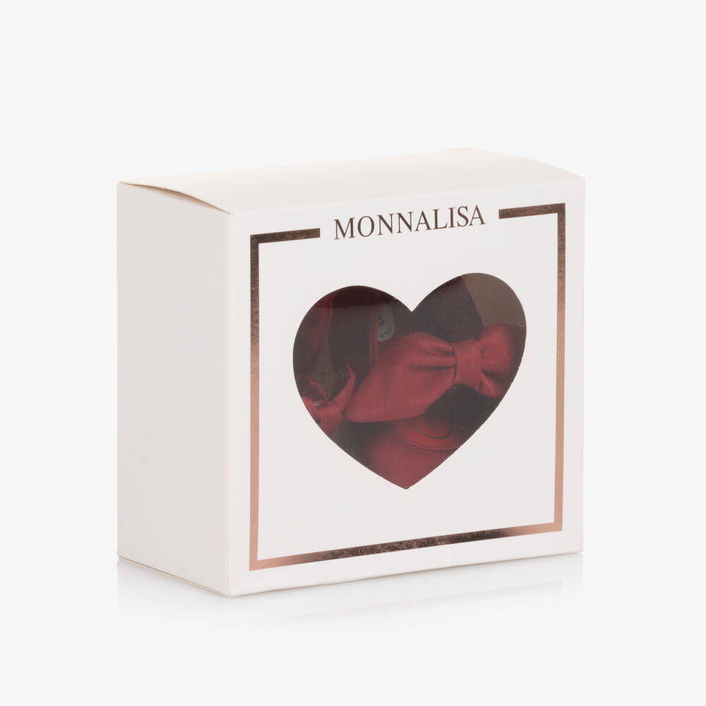 Monnalisa-Baby Girls Red Satin Pre-Walker Shoes | Childrensalon Outlet