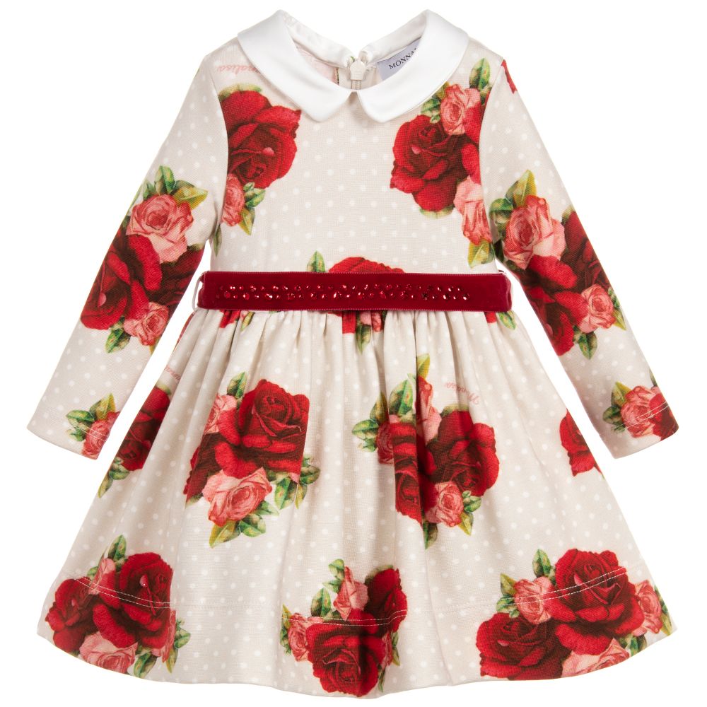 Monnalisa Bebé - Baby Girls Rose Dress | Childrensalon