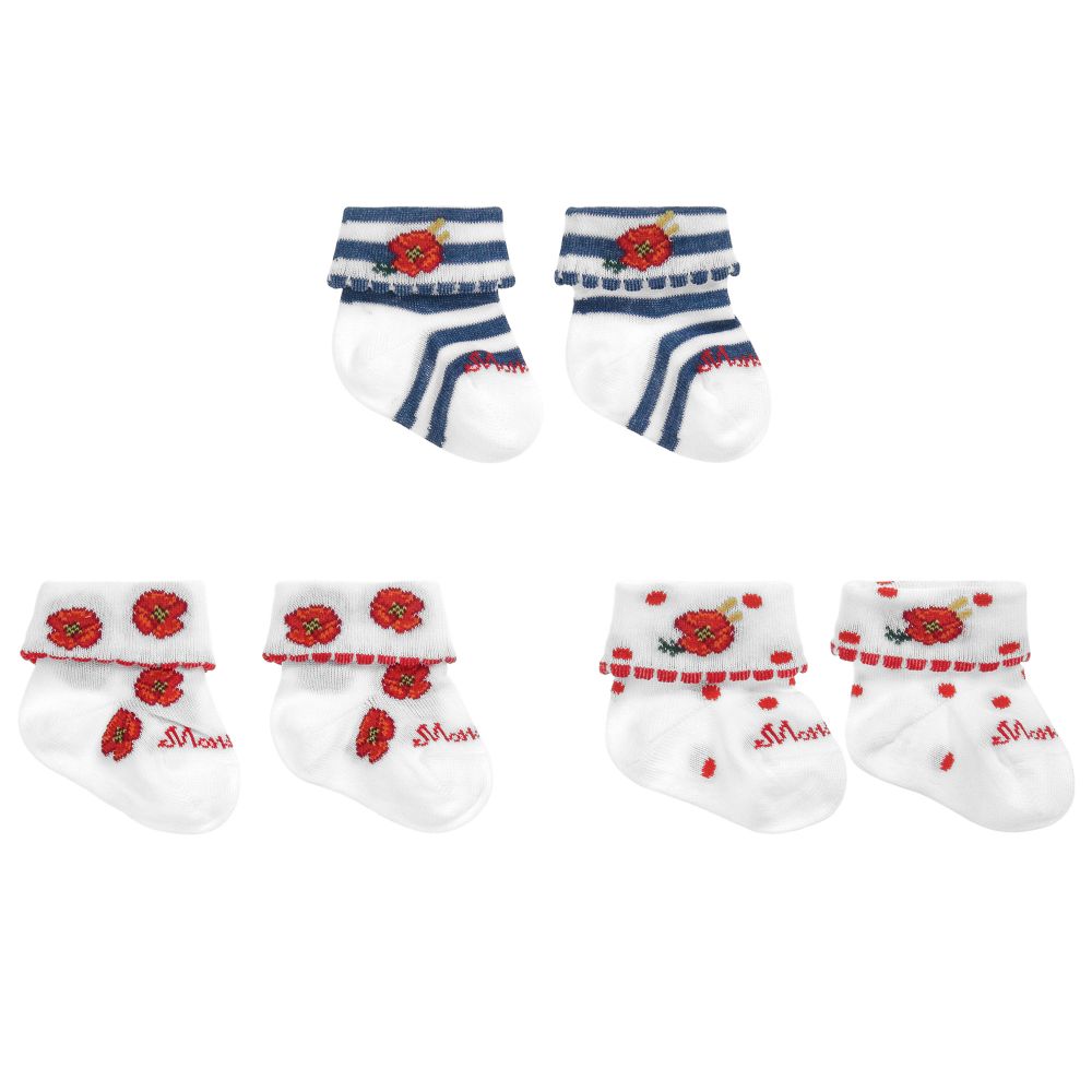 Monnalisa - Baby Girls Socks (3 Pack) | Childrensalon
