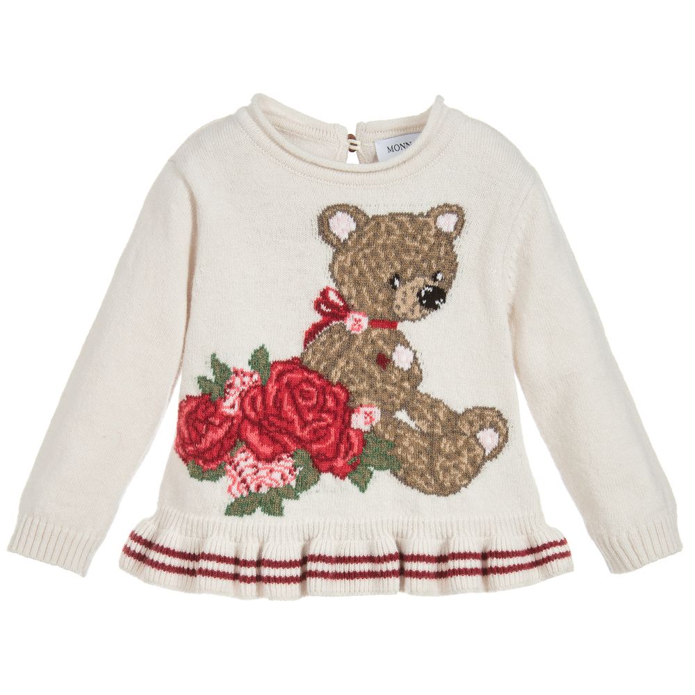 Monnalisa Bebé - Baby Girls Wool Knit Sweater | Childrensalon