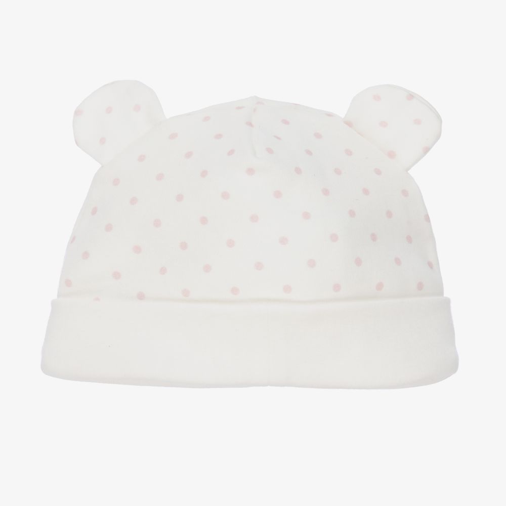 Monnalisa-قبعة قطن لون عاجي للمولودات | Childrensalon Outlet