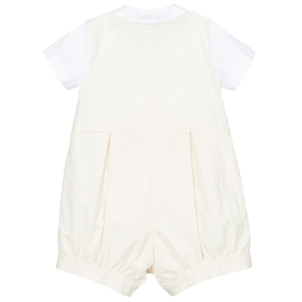 Monnalisa-Beige & Ivory Baby Shortie | Childrensalon Outlet