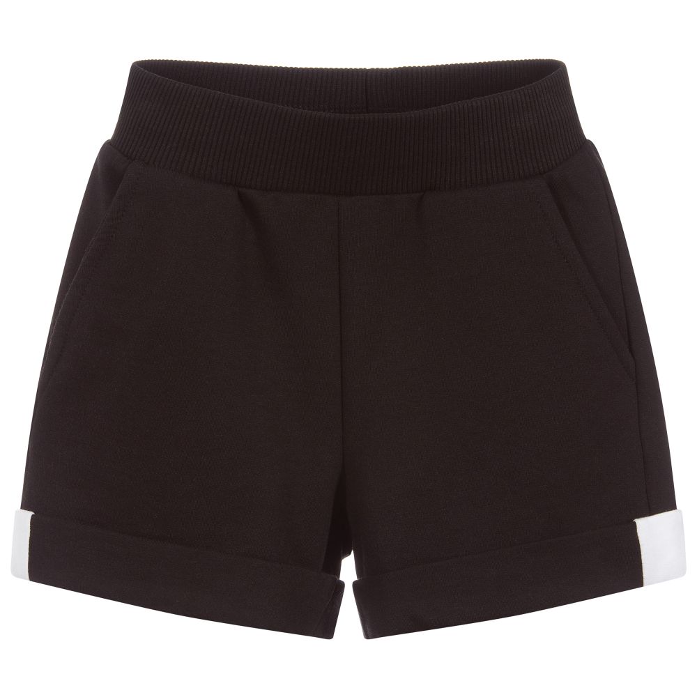 Monnalisa - Black Cotton Disney Shorts | Childrensalon