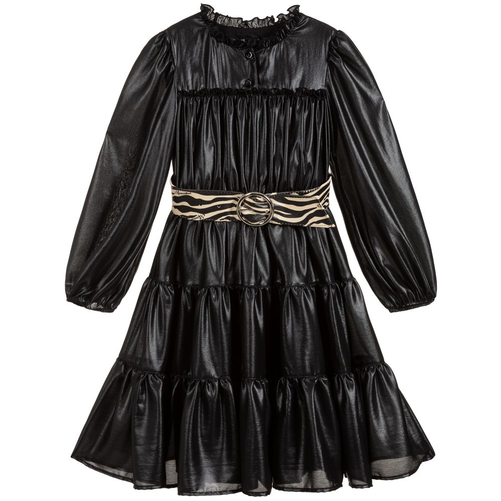 Monnalisa - Robe et ceinture noires   | Childrensalon