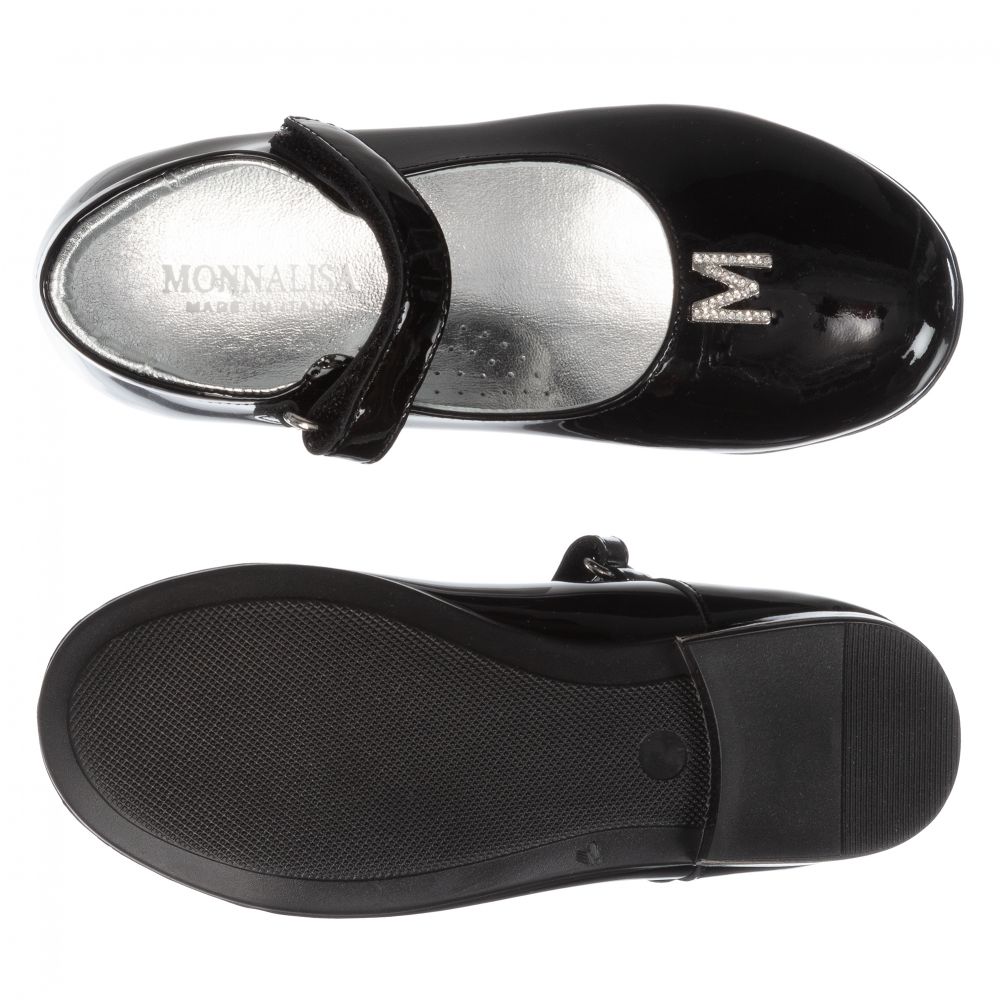 Monnalisa-Black Patent Leather Shoes | Childrensalon Outlet