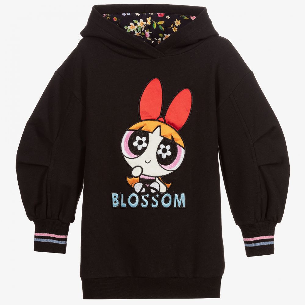 Monnalisa-Black Powerpuff Girls Dress | Childrensalon Outlet