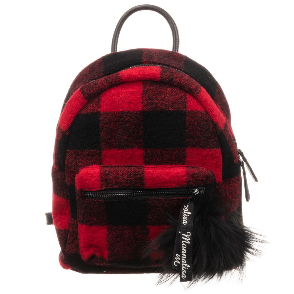 Monnalisa - Black & Red Backpack (26cm) | Childrensalon