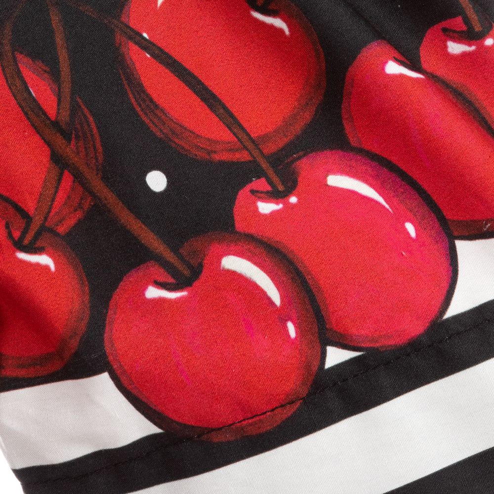 Monnalisa-Black & Red Cherry Shorts | Childrensalon Outlet