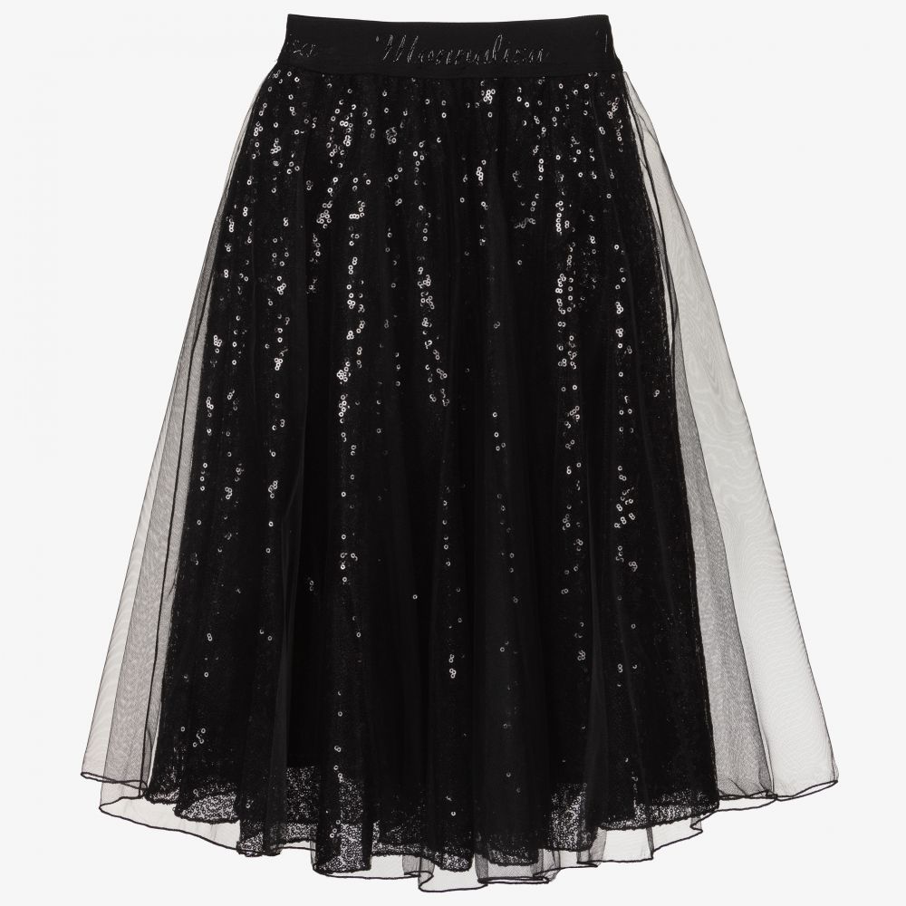 Black sequins skirt online