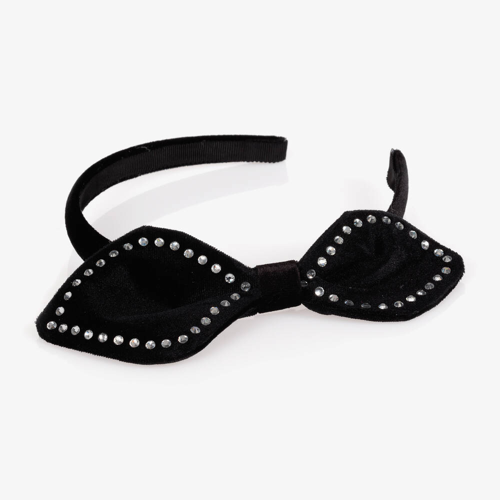 موناليزا-طوق للشعر مخمل لون أسود للبنات | Childrensalon Outlet