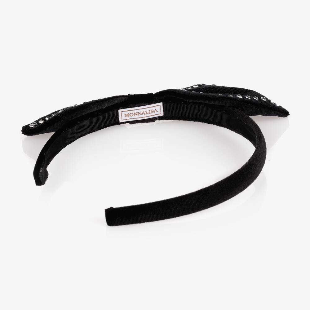 موناليزا-طوق للشعر مخمل لون أسود للبنات | Childrensalon Outlet