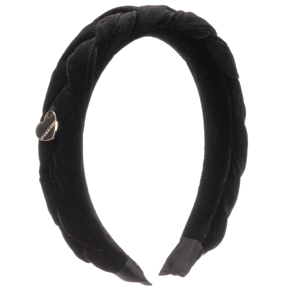 Monnalisa-Black Velvet Hairband | Childrensalon Outlet