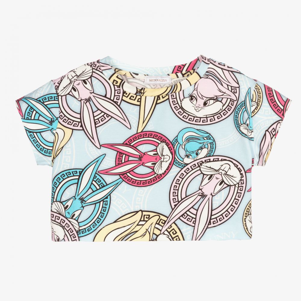 Monnalisa - Blue Bugs Bunny Cropped Top | Childrensalon