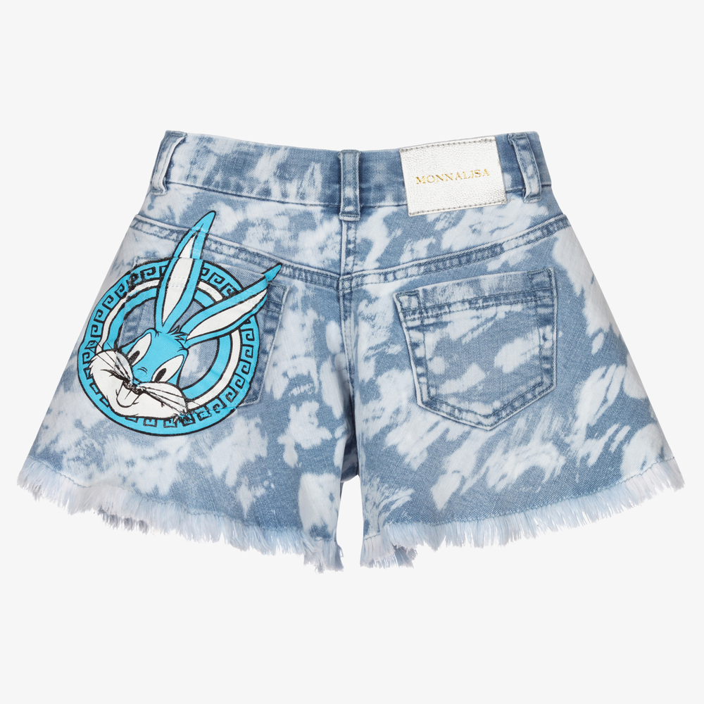 Monnalisa-Blue Bugs Bunny & Lola Shorts | Childrensalon Outlet