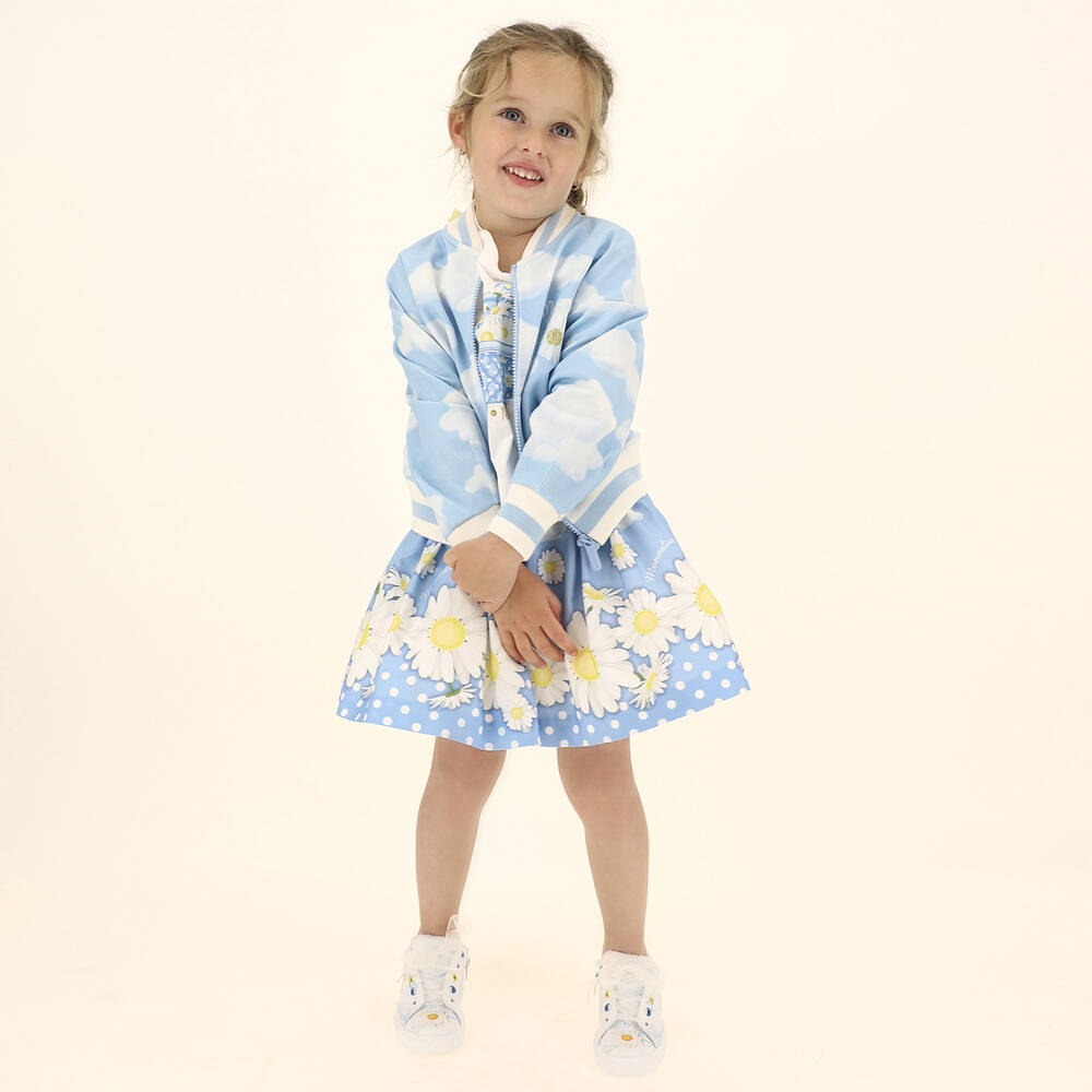 Monnalisa - Blue Clouds Tweety Zip-Up Top | Childrensalon Outlet