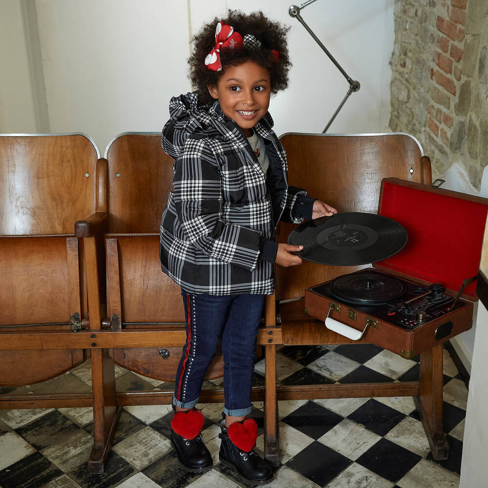 Monnalisa-Blue Denim Studded Jeans | Childrensalon Outlet