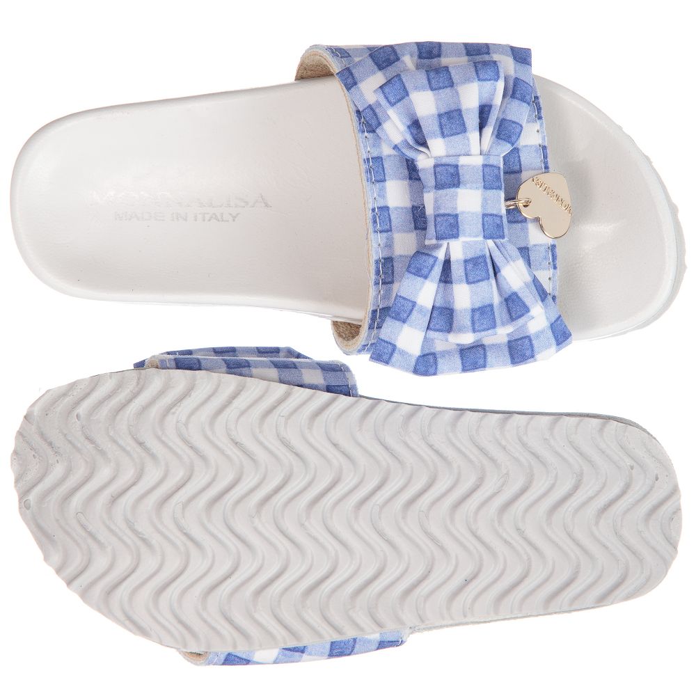 موناليزا-شبشب سلايدرز جينغهام للبنات | Childrensalon Outlet