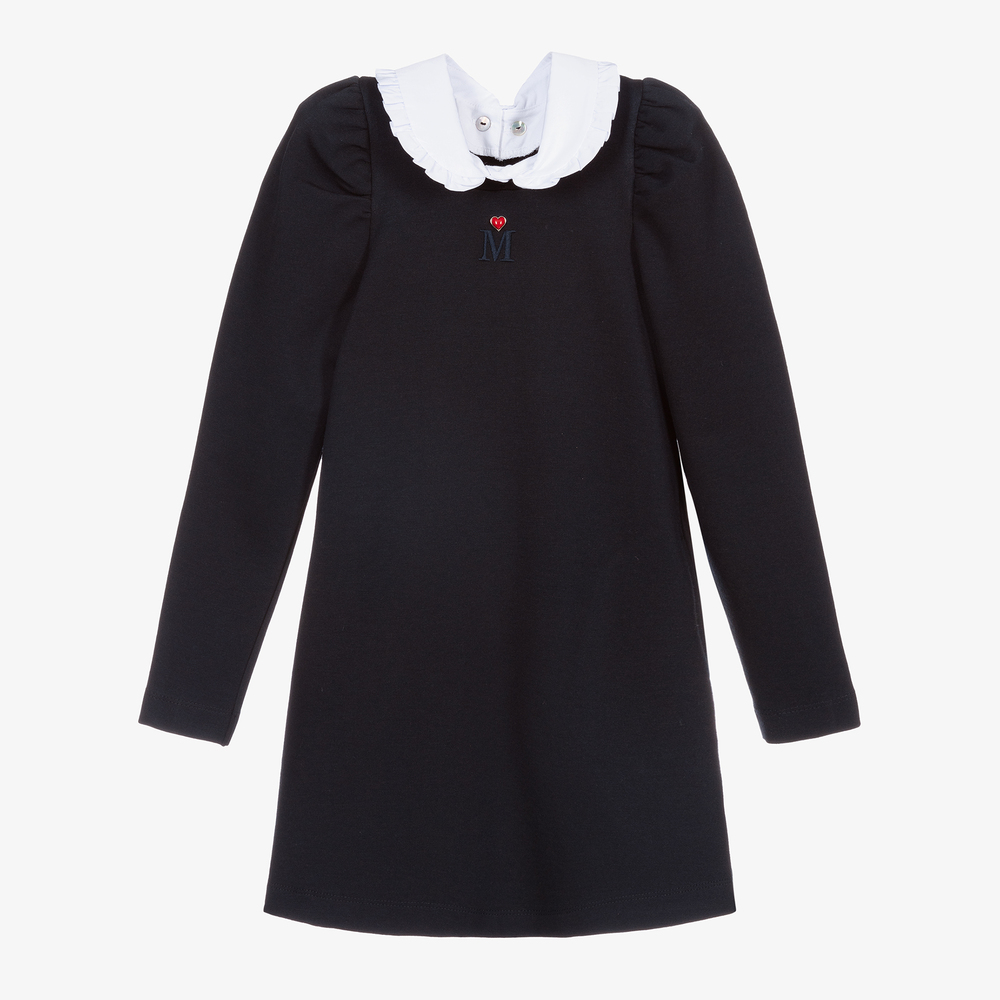 Monnalisa-Синее трикотажное платье | Childrensalon Outlet