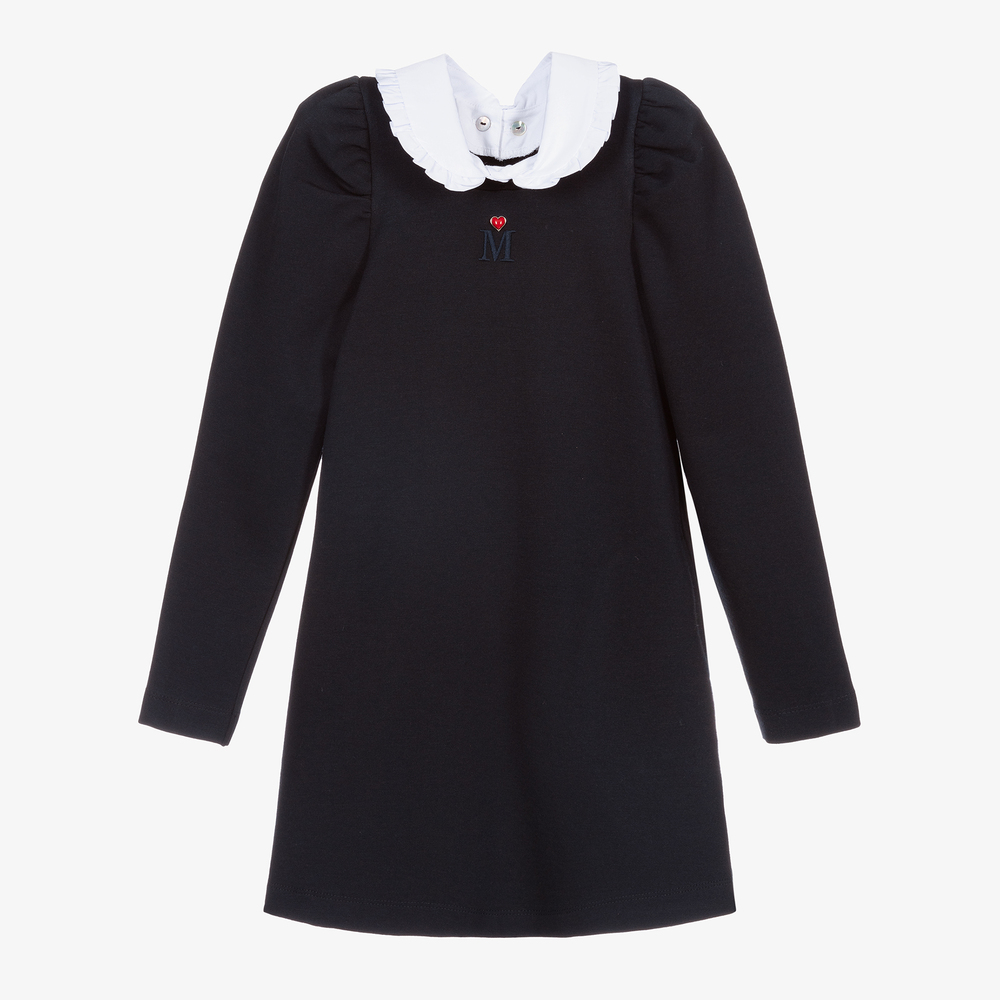 Monnalisa - Robe bleue en jersey Milano | Childrensalon