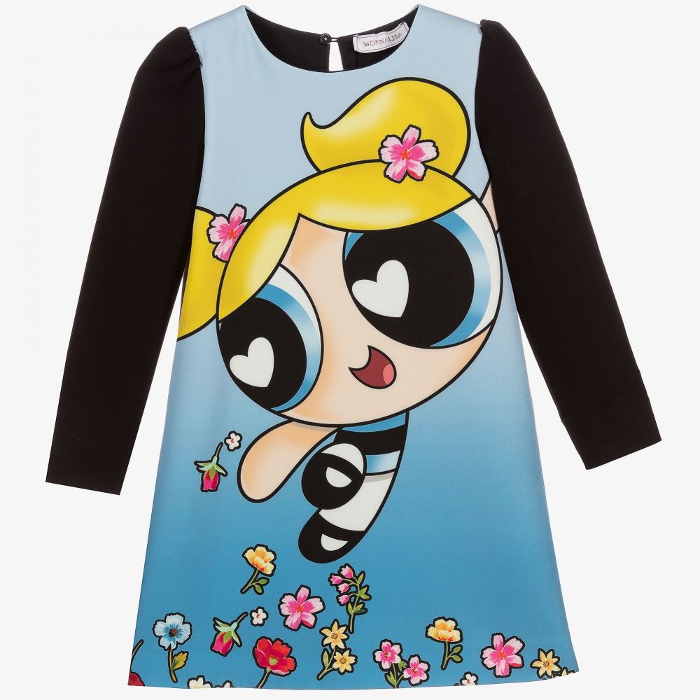 Monnalisa - Blue Powerpuff Girls Dress | Childrensalon