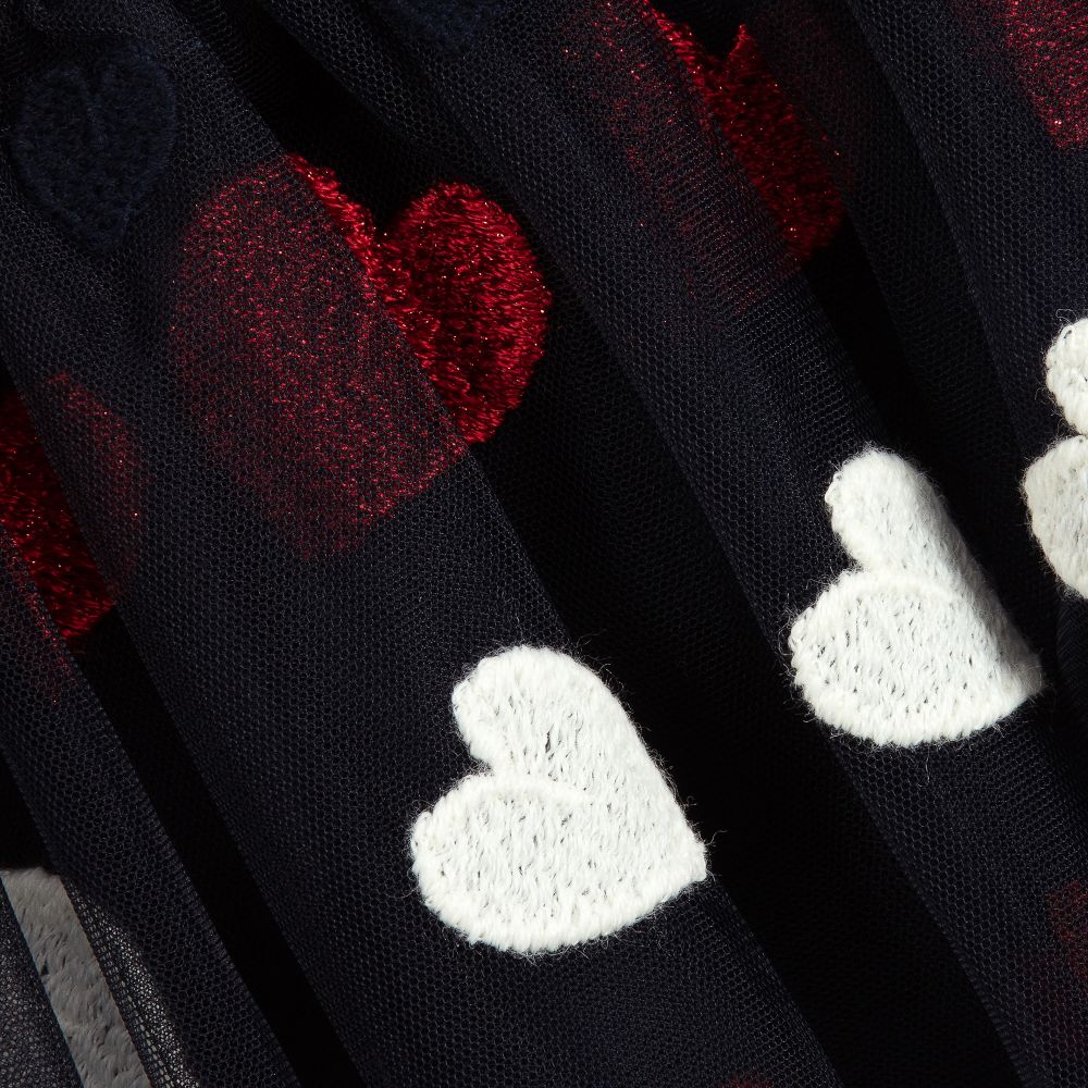 Monnalisa-Blue Tulle Heart Dress | Childrensalon Outlet